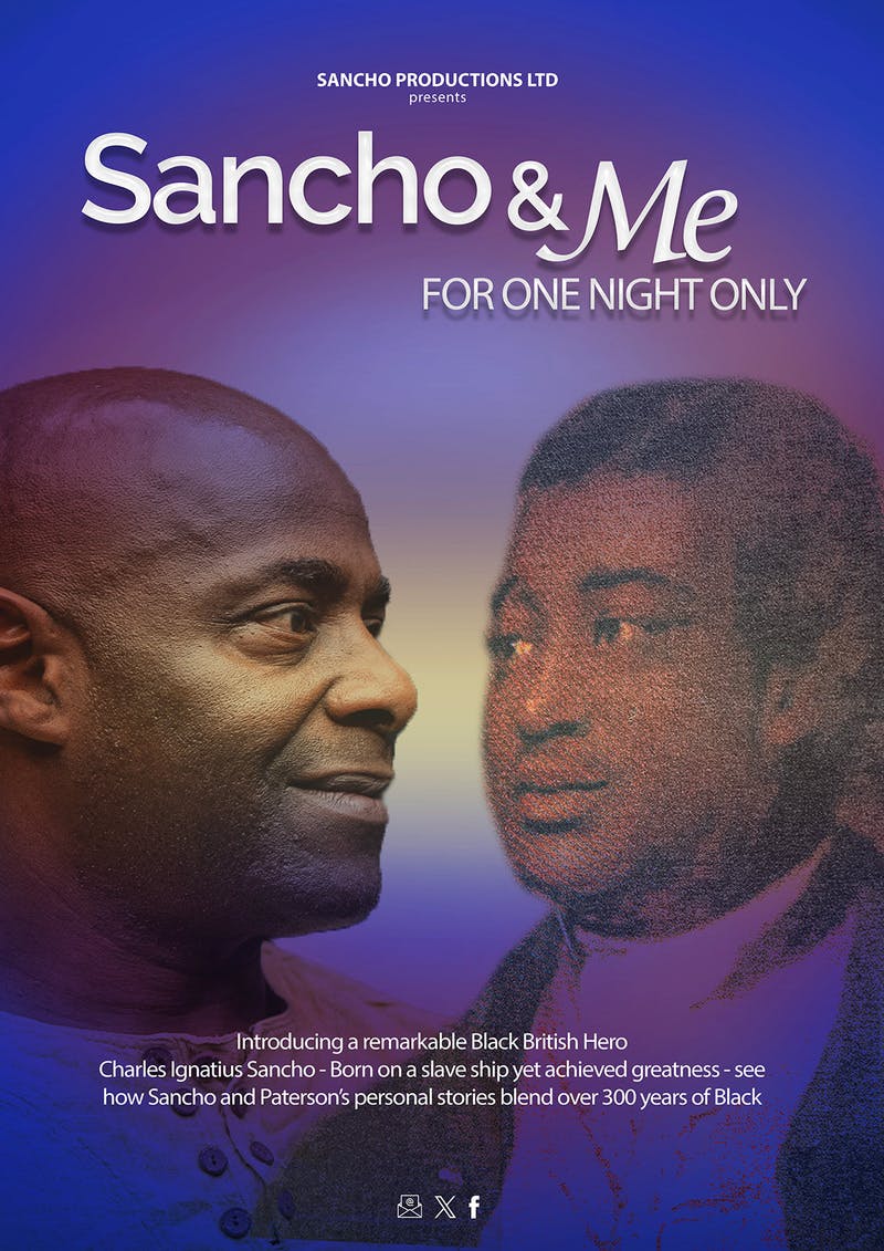 Poster for the Sancho & Me – For One Night Only performance at the Gorleston Pavilion Theatre