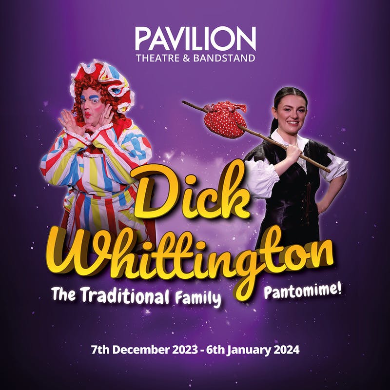 Poster for the Dick Whittington performance at the Gorleston Pavilion Theatre