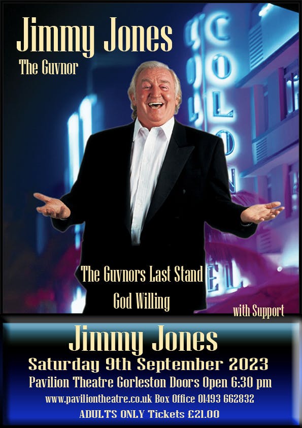 Poster for the Jimmy Jones - The Guvnor performance at the Gorleston Pavilion Theatre