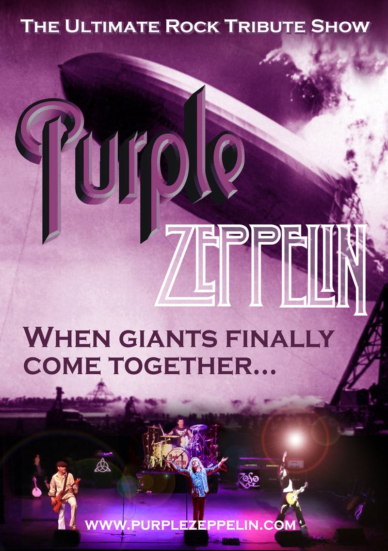 Poster for the Purple Zeppelin performance at the Gorleston Pavilion Theatre