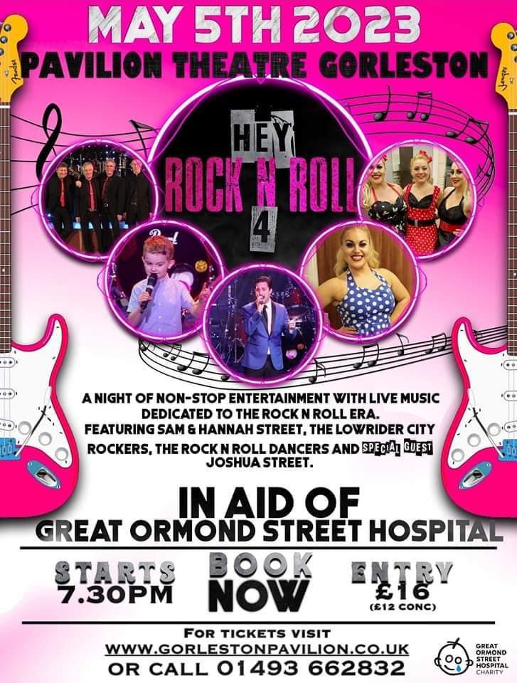 Poster for the Hey Rock N Roll 4 performance at the Gorleston Pavilion Theatre