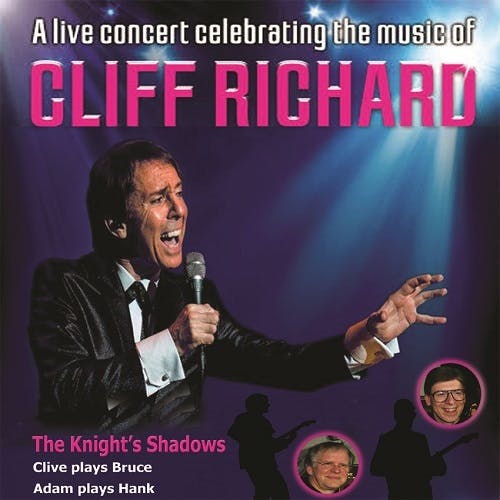 Poster for the Cliff & The Knight Shadows Tribute performance at the Gorleston Pavilion Theatre