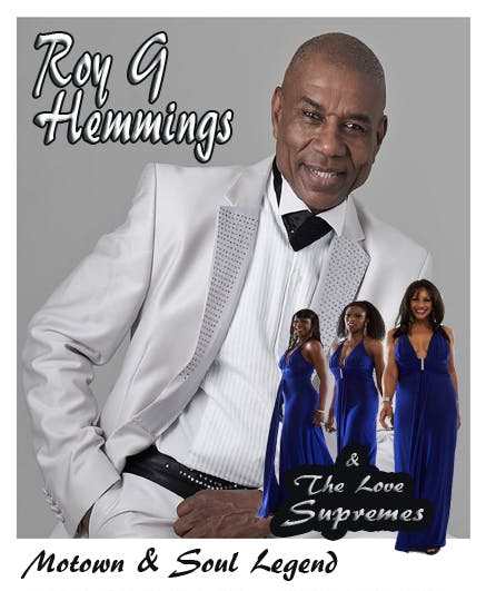Poster for the Motown & Soul - Roy G Hemmings performance at the Gorleston Pavilion Theatre